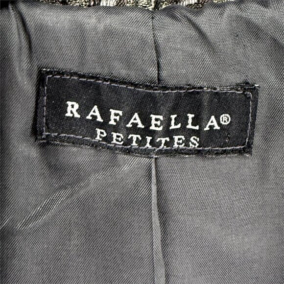 Rafaella Petites Grey Metallic Brocade Knee Length Trench Coat Sz SP - Picture 6 of 9